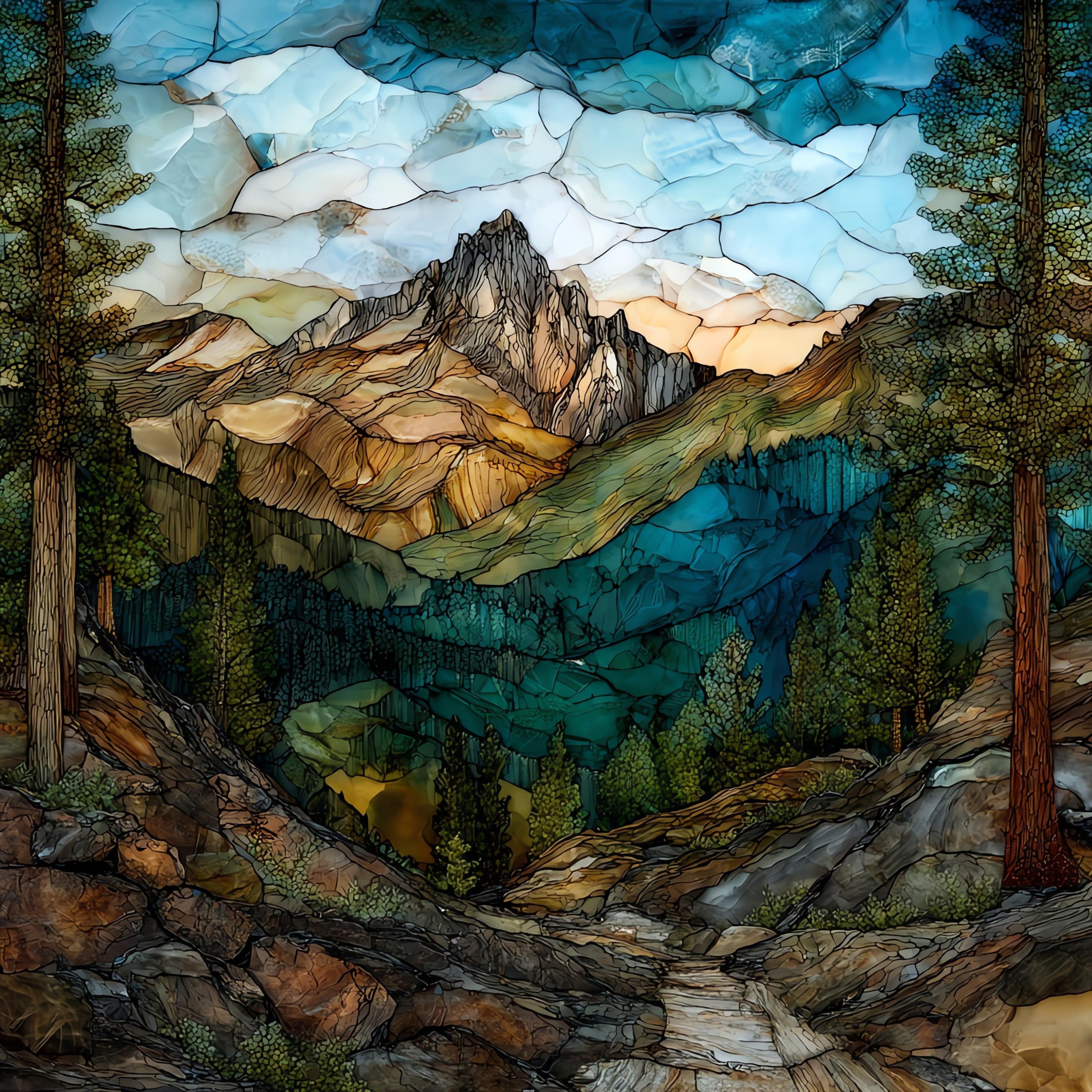 the Black Elk Wilderness — ceramic art tile