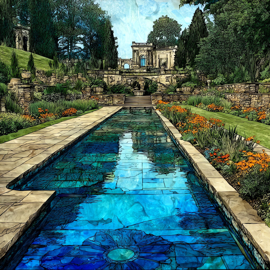the Maymont Estate Italian Garden in — ceramic art tile