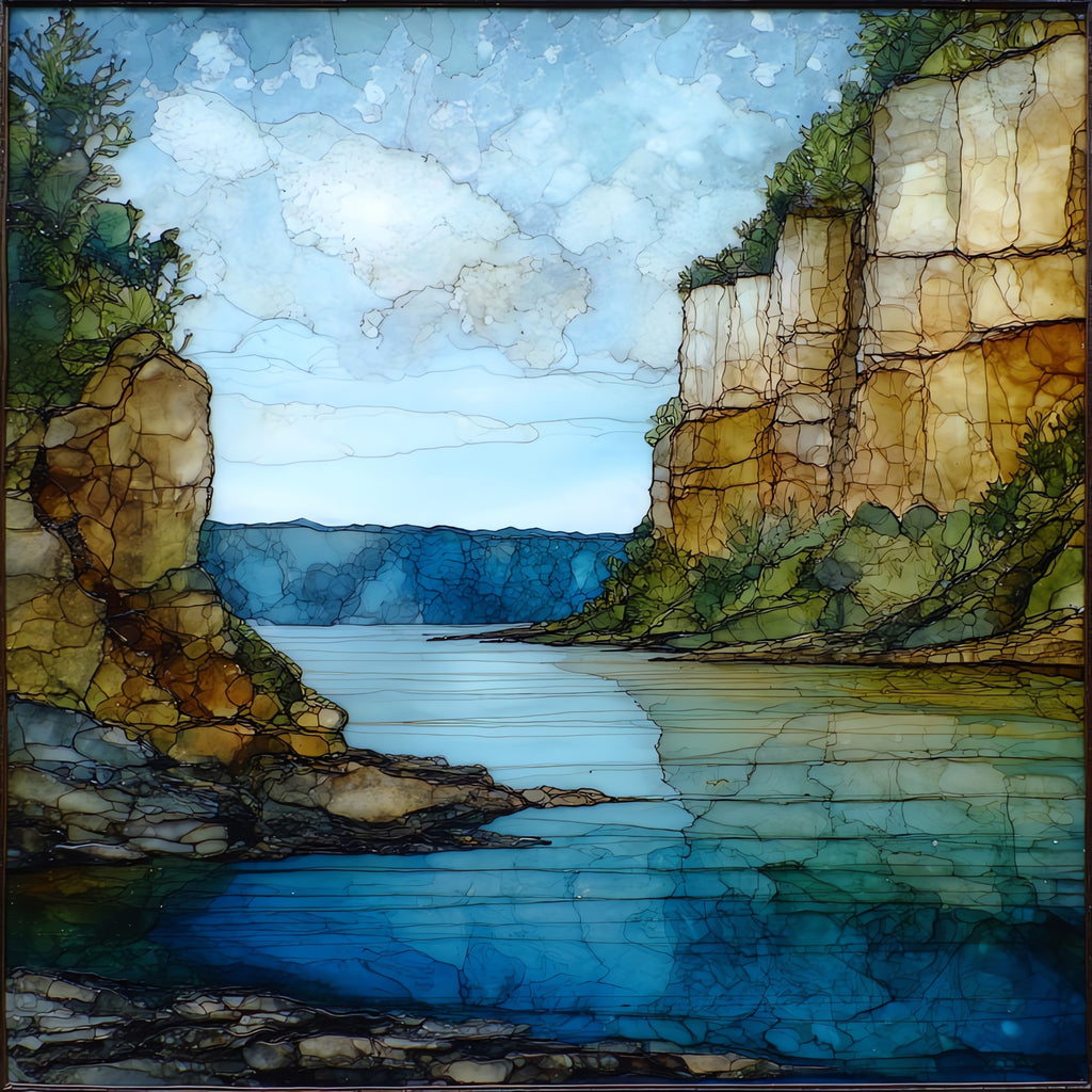 the Mississippi River — ceramic art tile