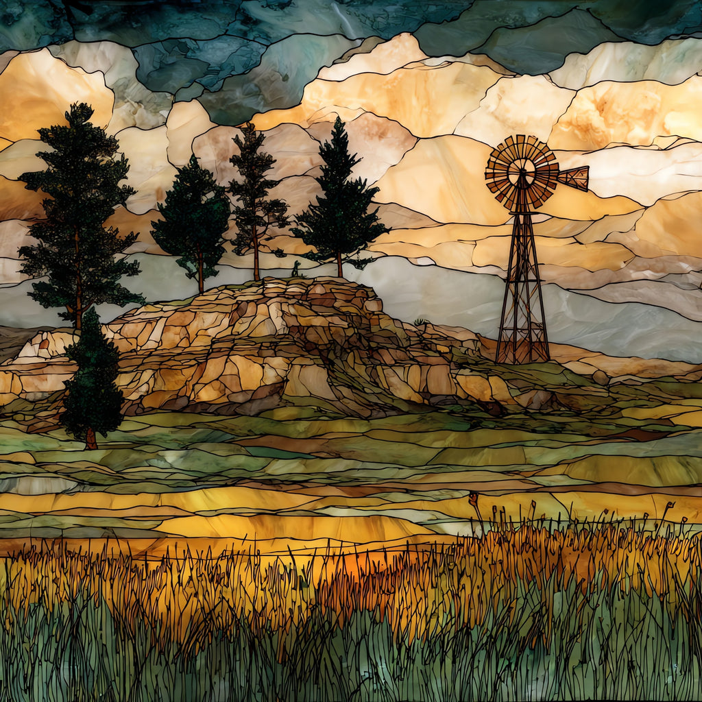 Pine Bluffs — ceramic art tile