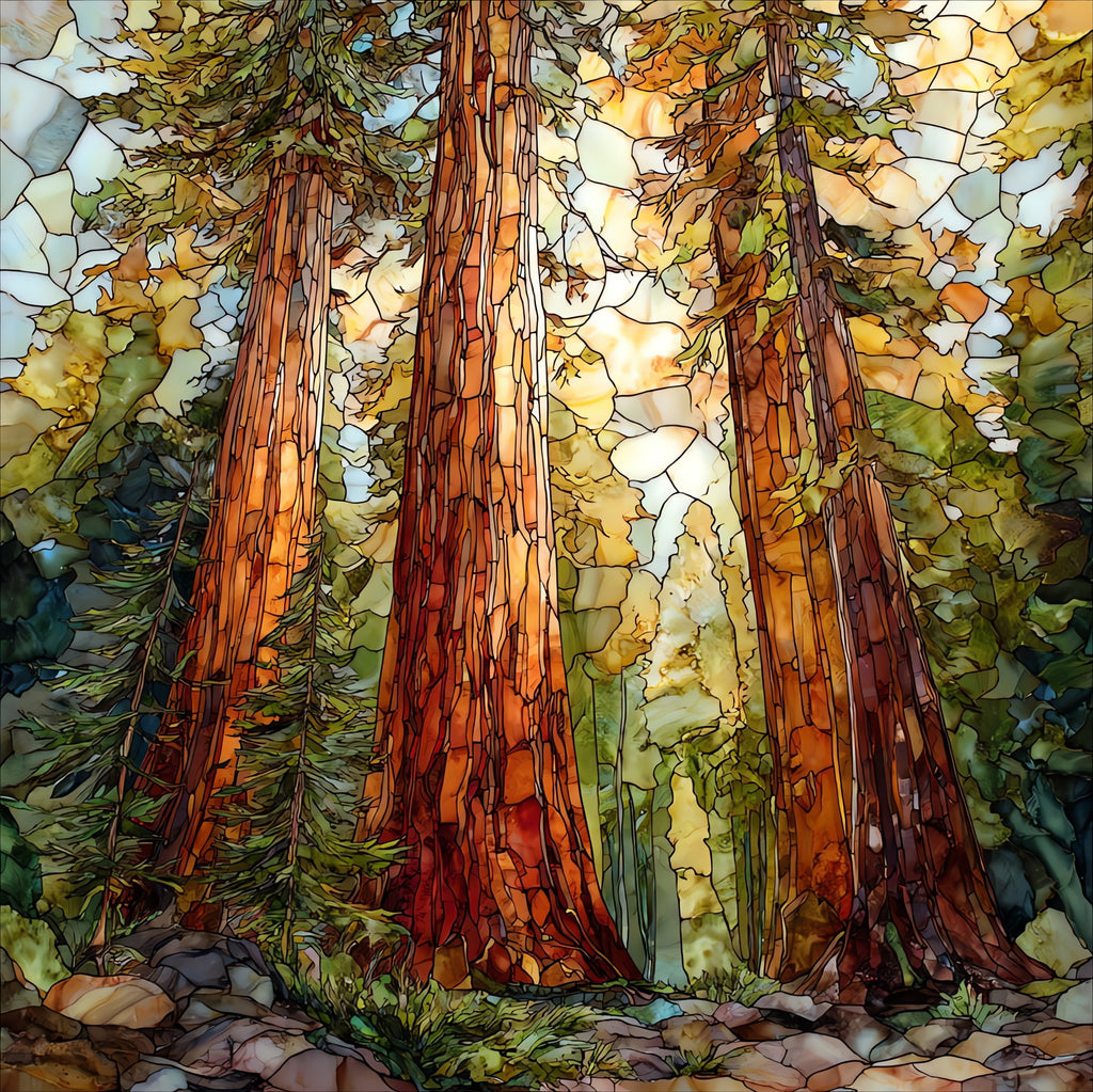 Mariposa Grove Giant Sequoias — ceramic art tile