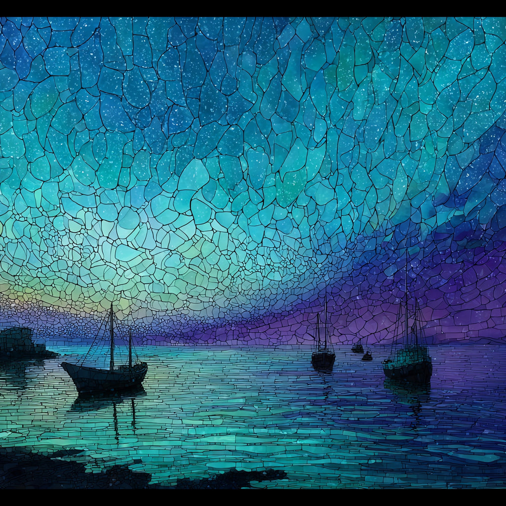 the Ocean City inlet — ceramic art tile