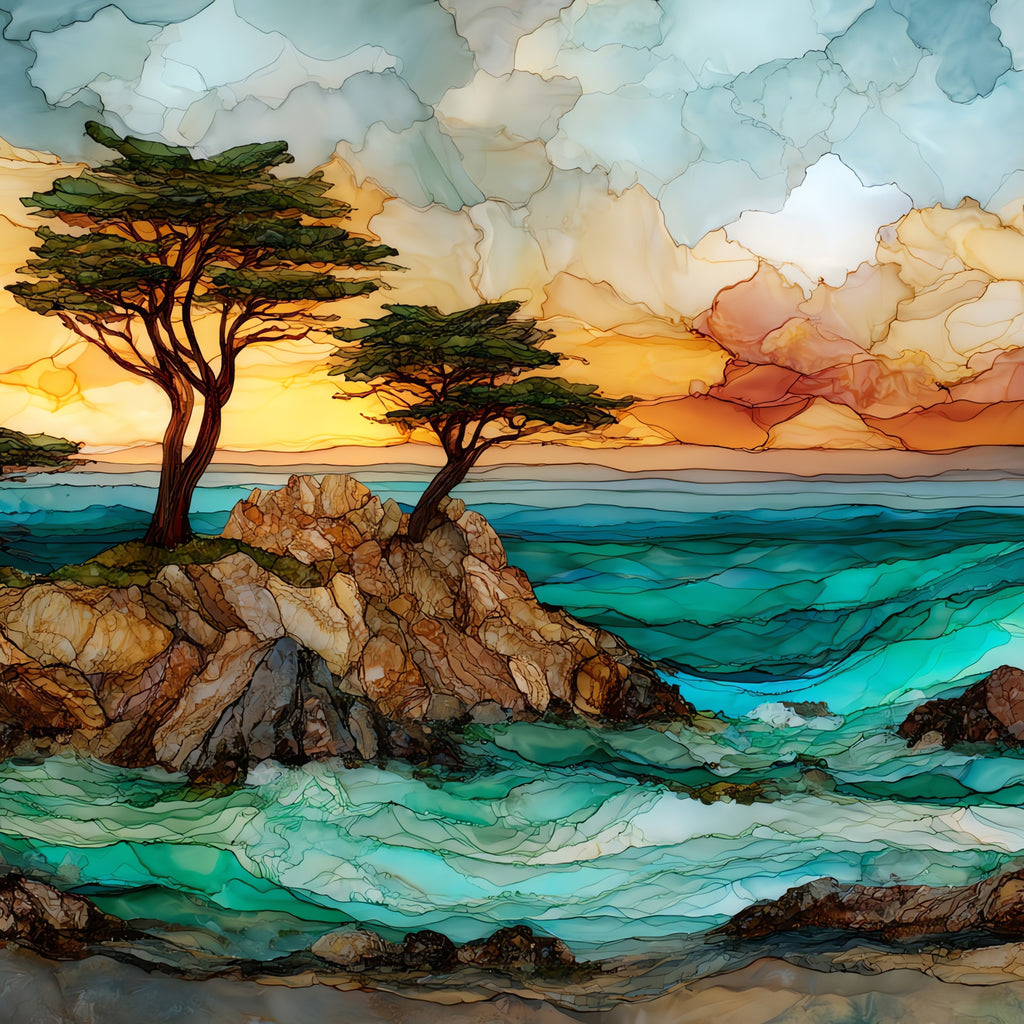 Pebble Beach — ceramic art tile