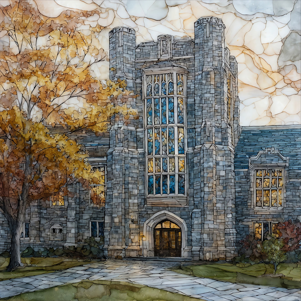 the UConn Storrs Wilbur — ceramic art tile