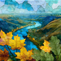 the Pembina Gorge overlook — ceramic art tile