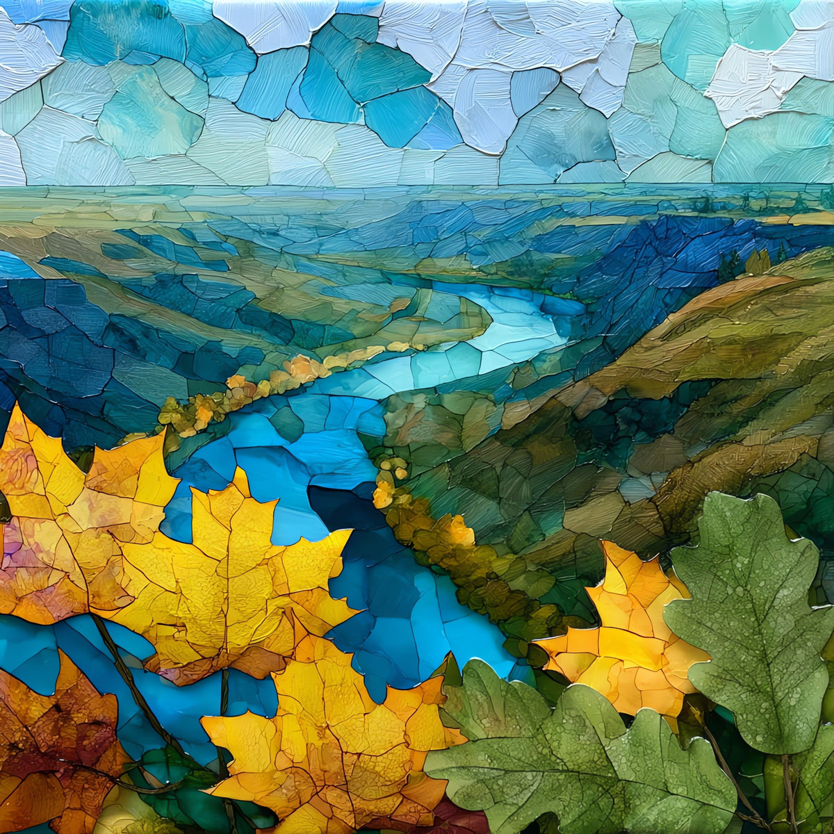 the Pembina Gorge overlook — ceramic art tile