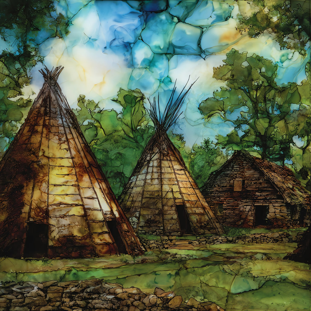 the Cherokee Heritage Center — ceramic art tile