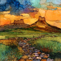 the Fort Robinson buttes — ceramic art tile