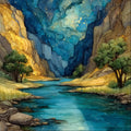 Phantom Ranch creek and — ceramic art tile