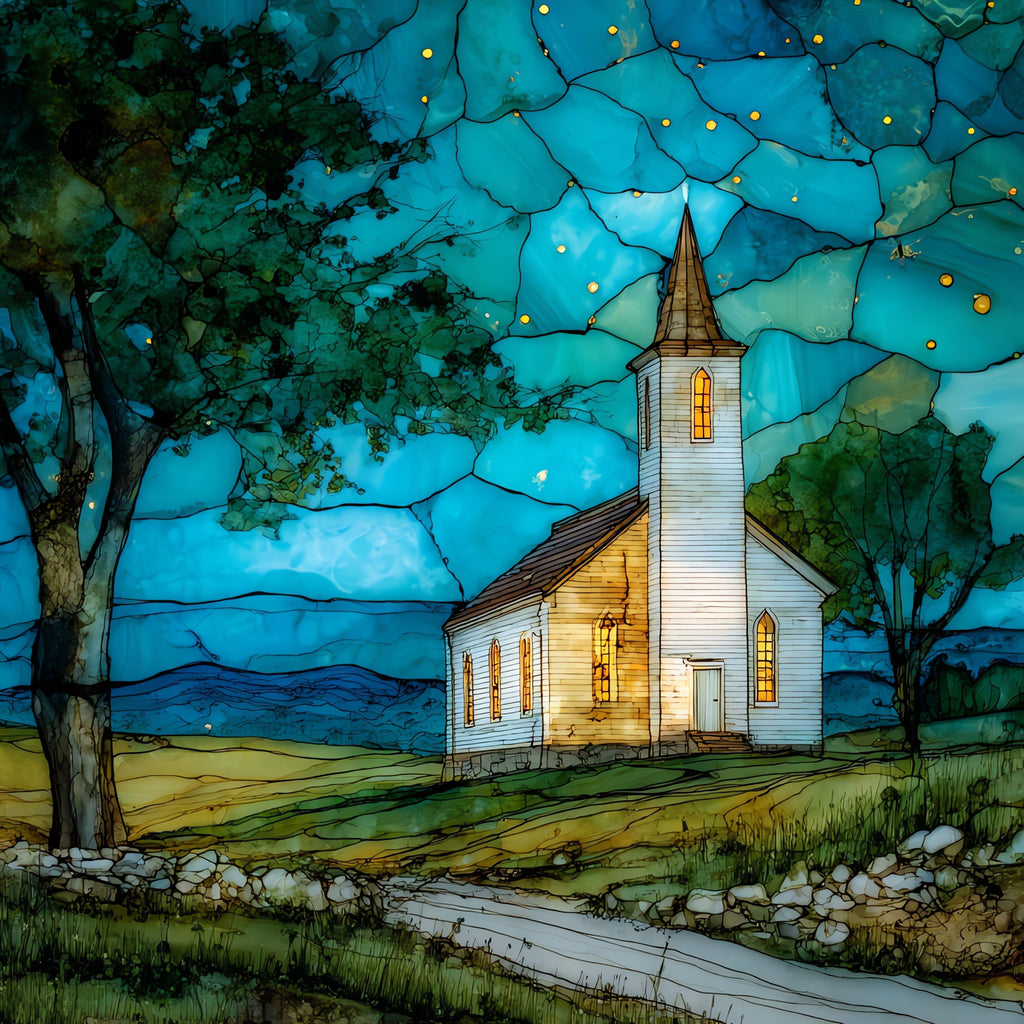 the Dunker Church white — ceramic art tile