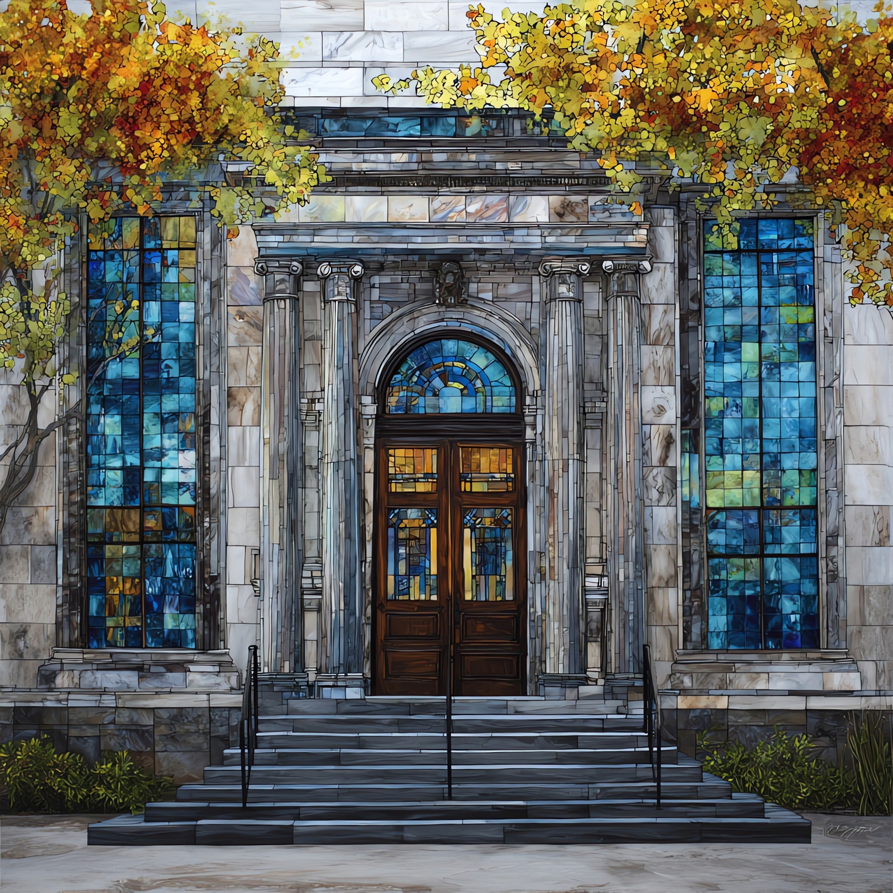 the IMS Museum facade — ceramic art tile