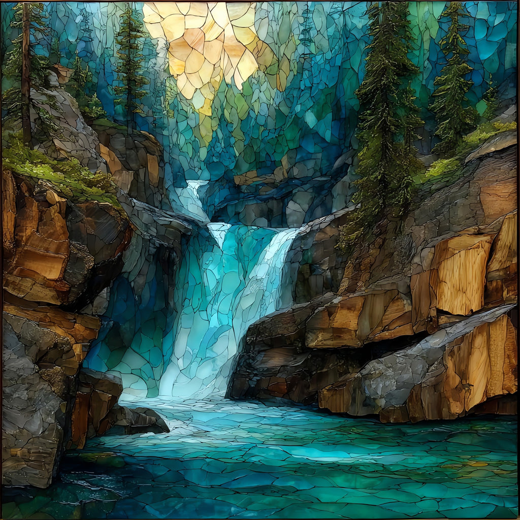 Alberta Falls — ceramic art tile