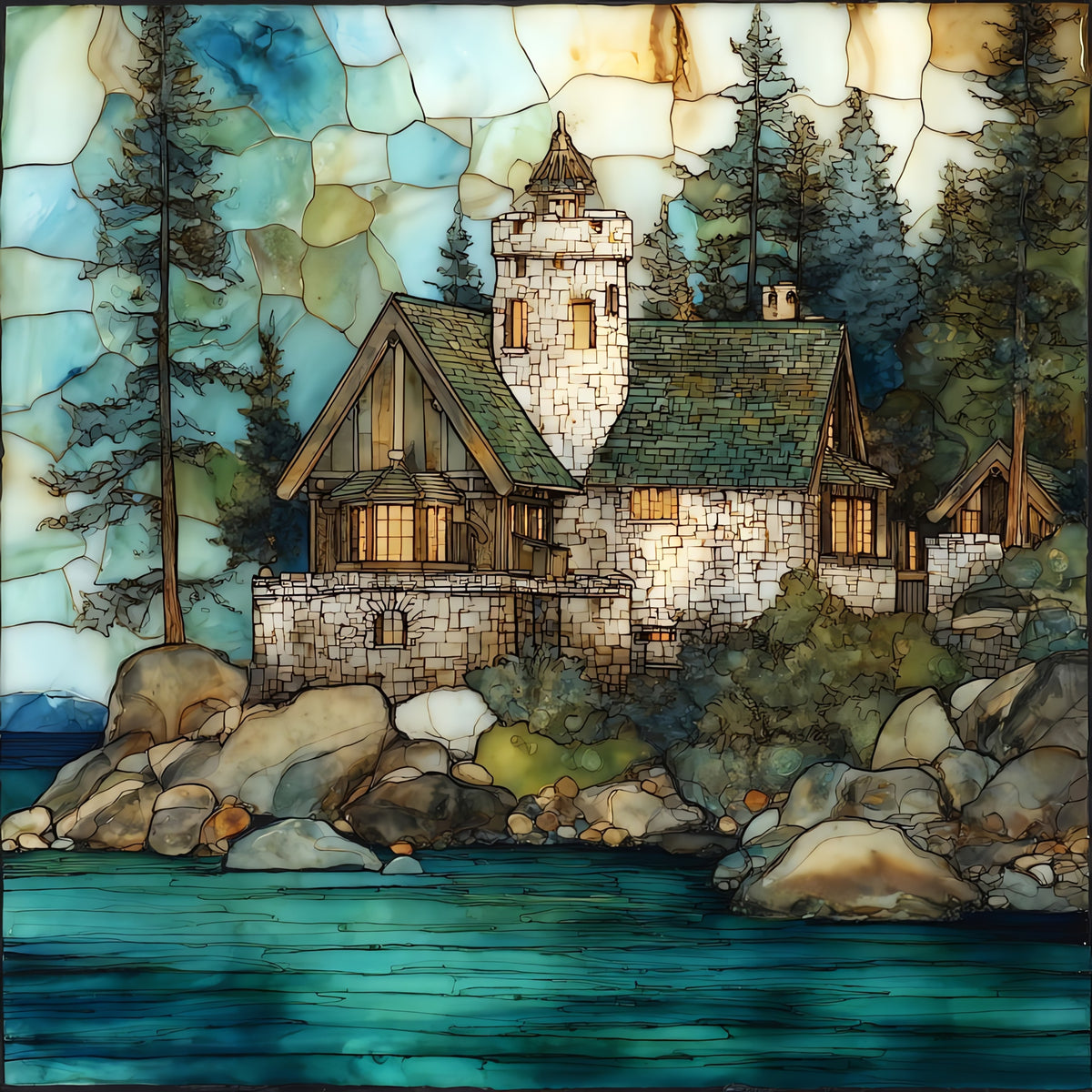 Vikingsholm — ceramic art tile