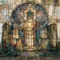 the Touchdown Jesus mural on Hesburgh — ceramic art tile