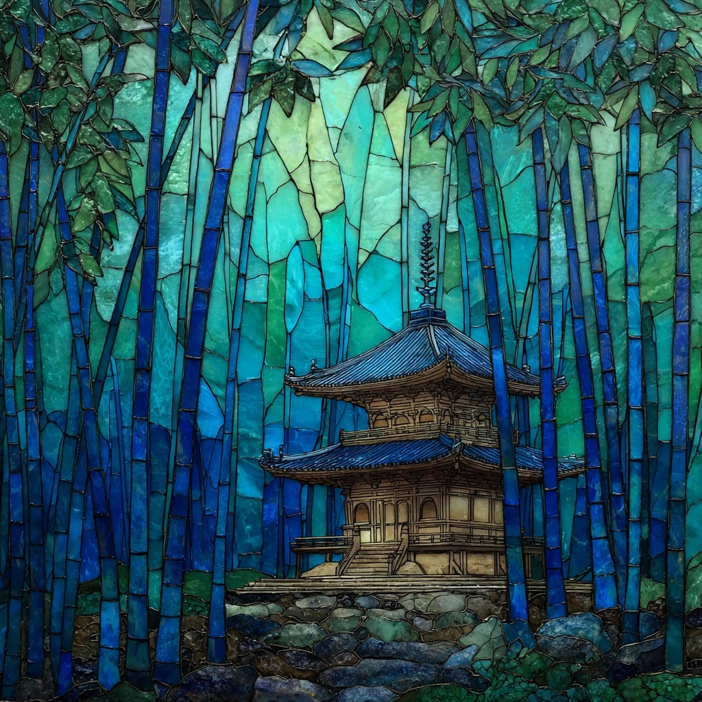 Kodaiji Temple Bamboo Grove — ceramic art tile