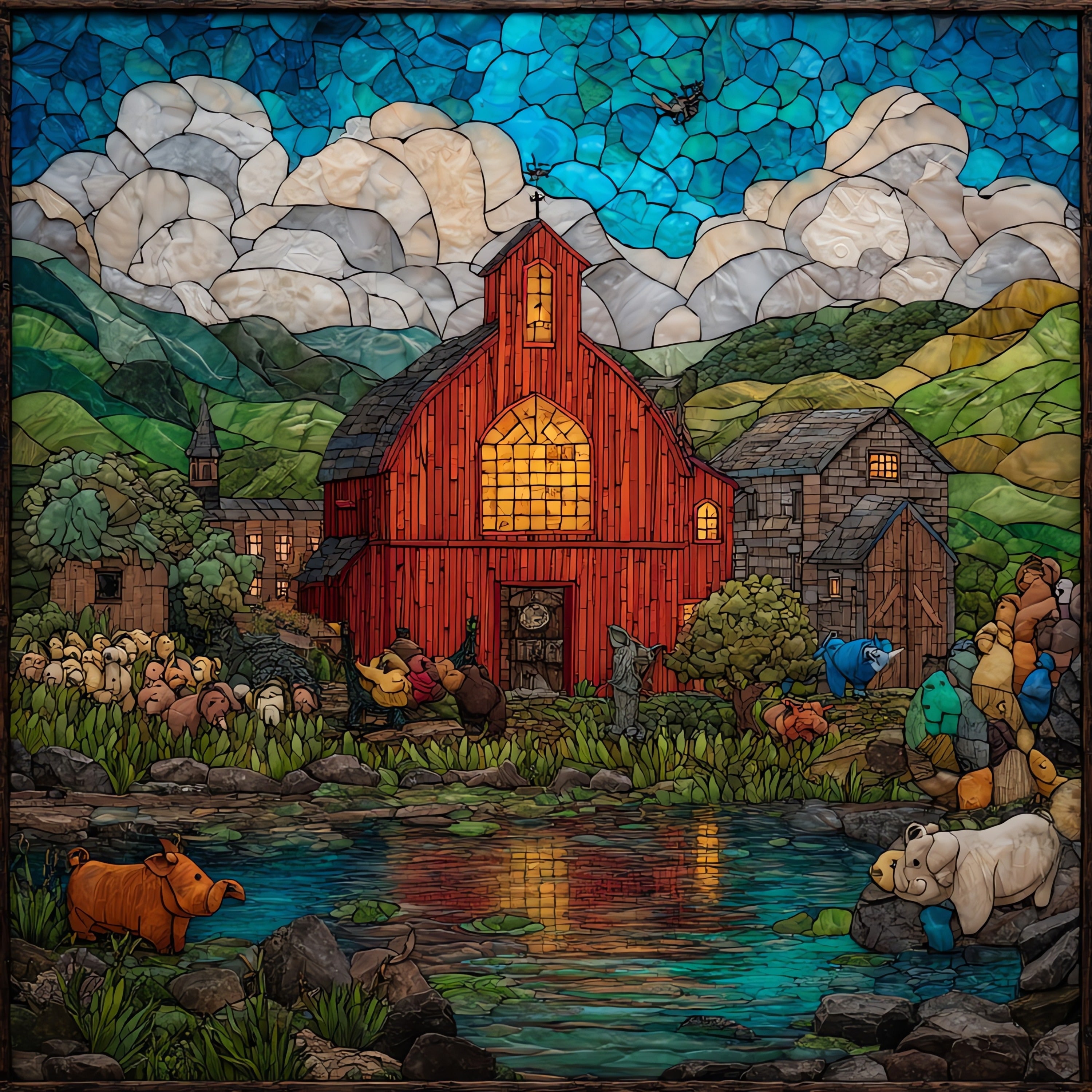 the Bread and Puppet Theater — ceramic art tile