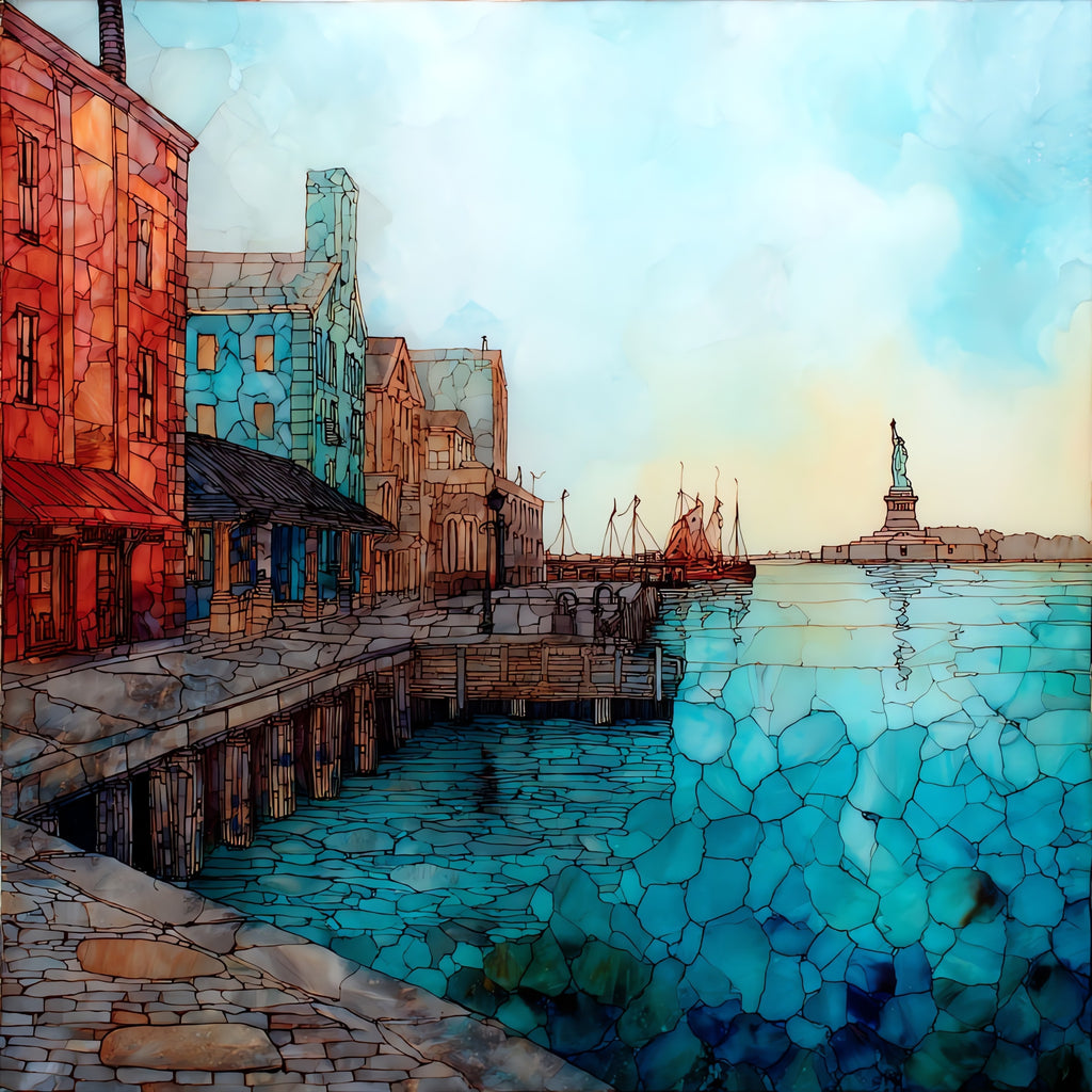 Red Hook waterfront — ceramic art tile