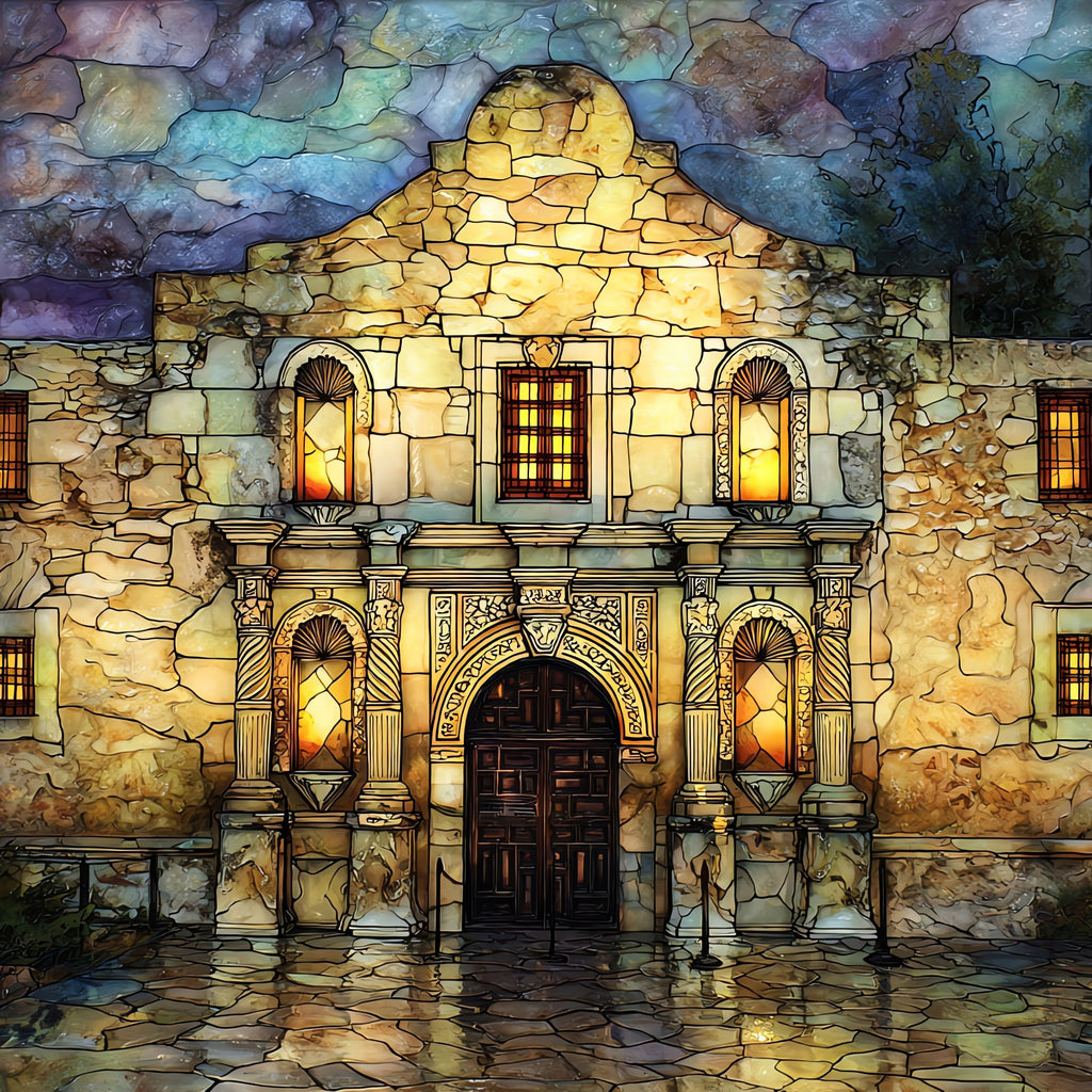 River Walk San Antonio cypress bend — ceramic art tile