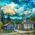 Plymouth Notch village — ceramic art tile