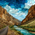 Big Bend Window View Chisos Basin — ceramic art tile