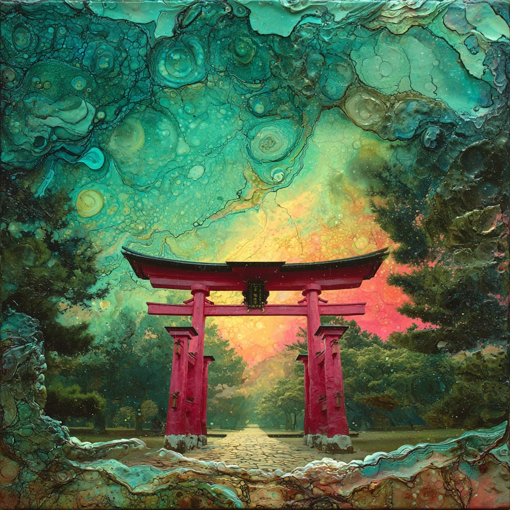 Heian Shrine Torii — ceramic art tile