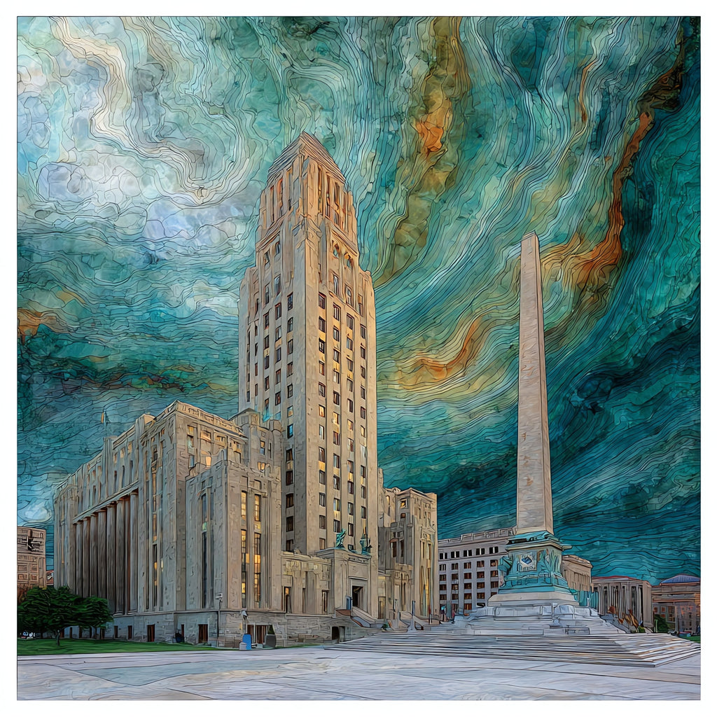Buffalo City Hall — ceramic art tile
