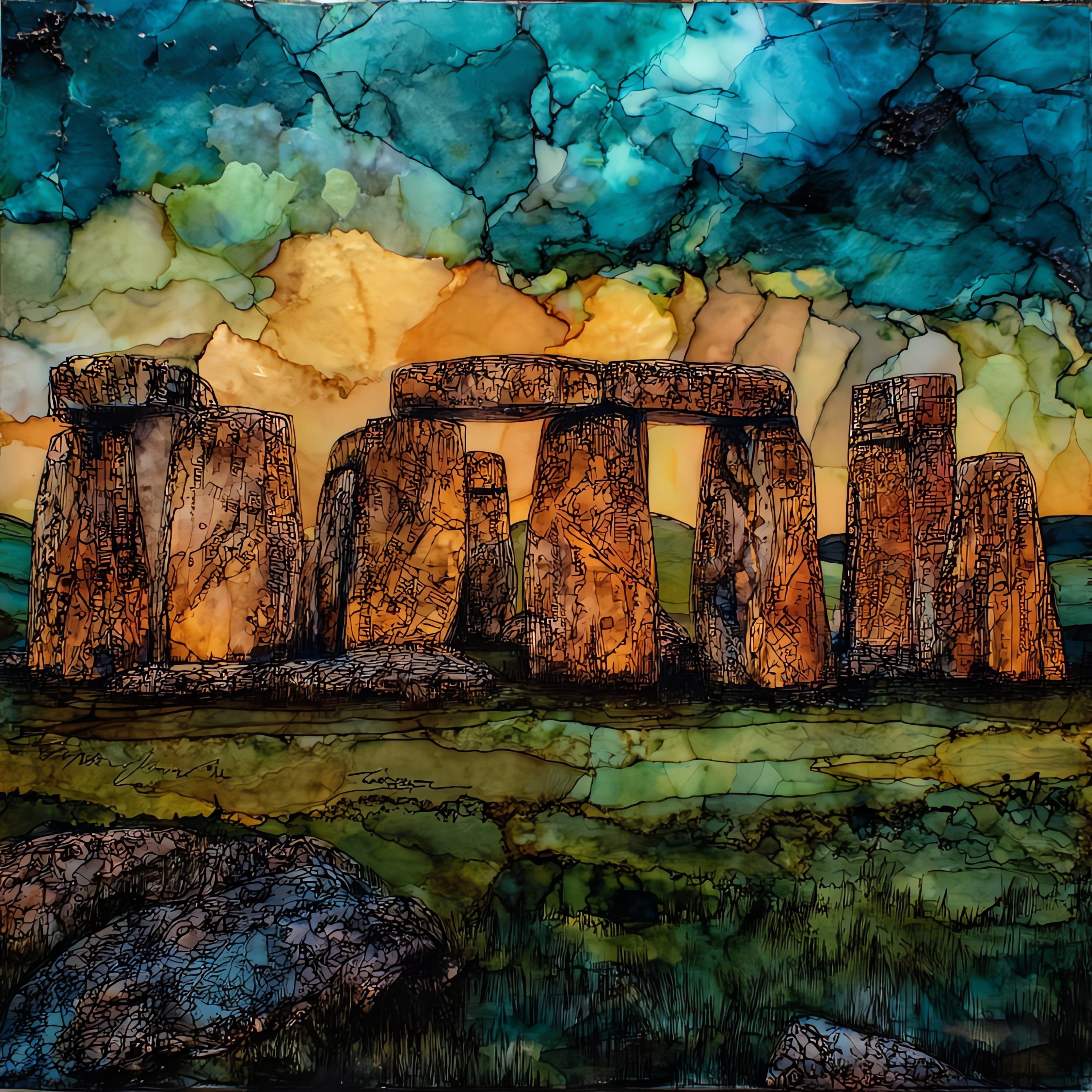 Mason historic square — ceramic art tile