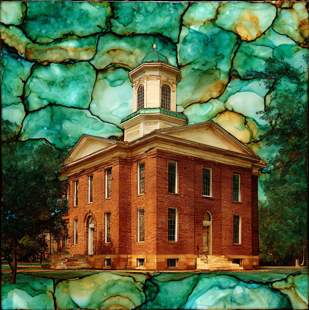 the Cherokee National Capitol — ceramic art tile