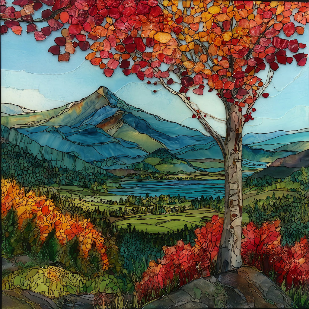 Mount Mansfield summit ridge — ceramic art tile