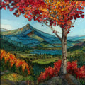 Mount Mansfield summit ridge — ceramic art tile