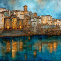 Cartagena Roman Theatre Harbor — ceramic art tile
