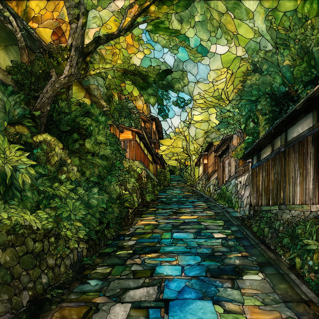Sannenzaka Stone Lane — ceramic art tile