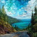 Brockway Mountain Drive overlook — ceramic art tile