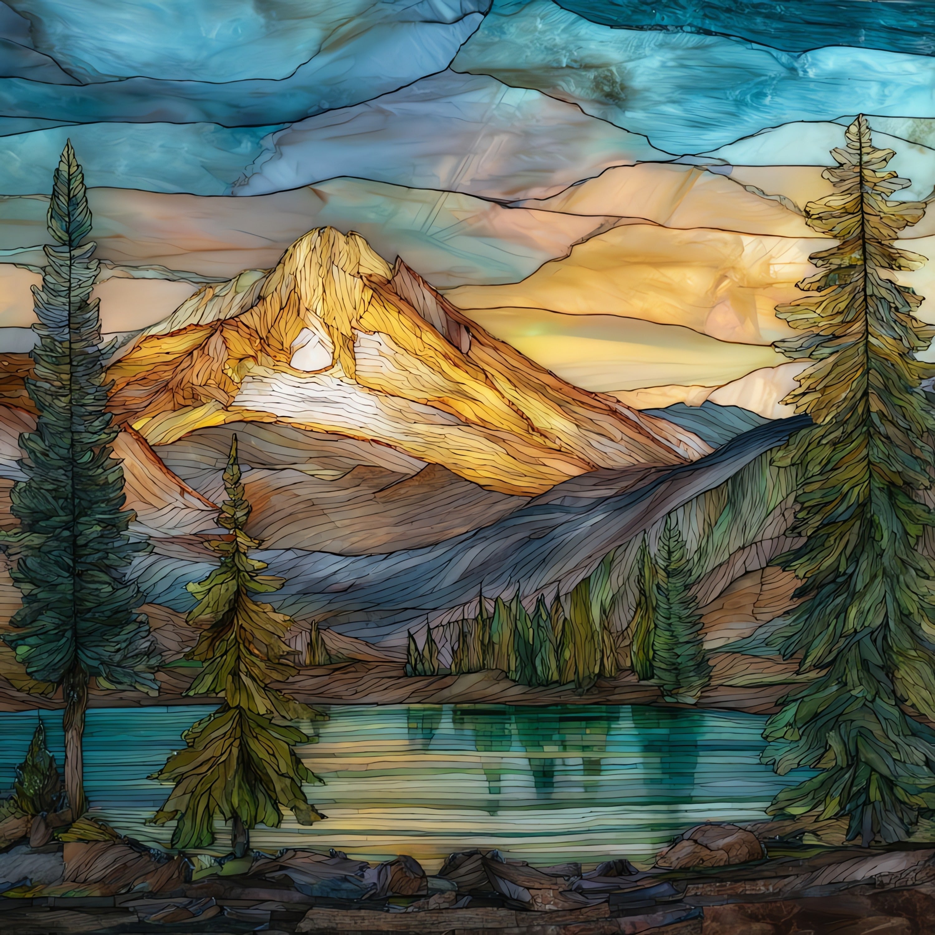 Glacier Peak — ceramic art tile