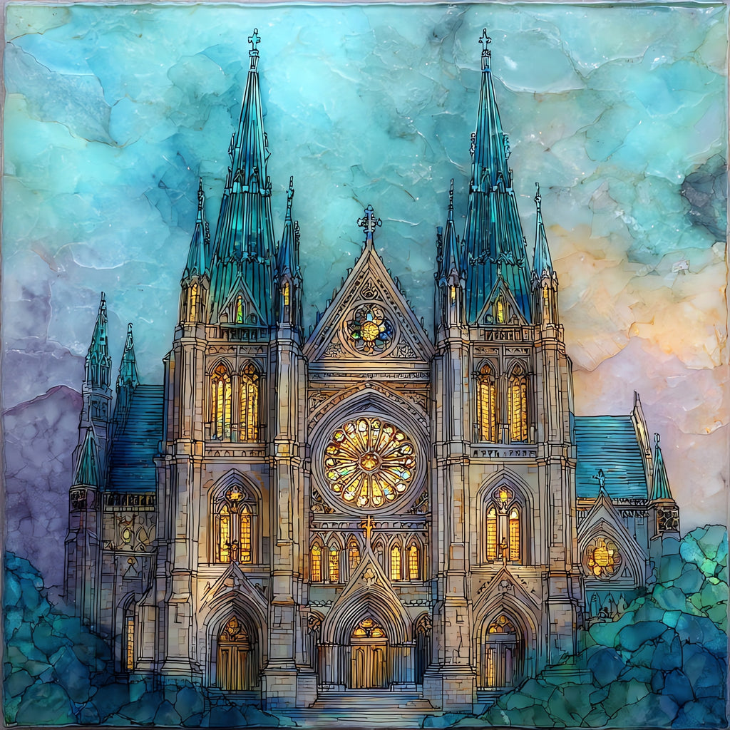Newark Cathedral Basilica of — ceramic art tile