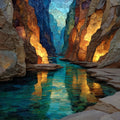 Hidden Canyon water seep — ceramic art tile