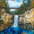 Cane Creek Cascades — ceramic art tile