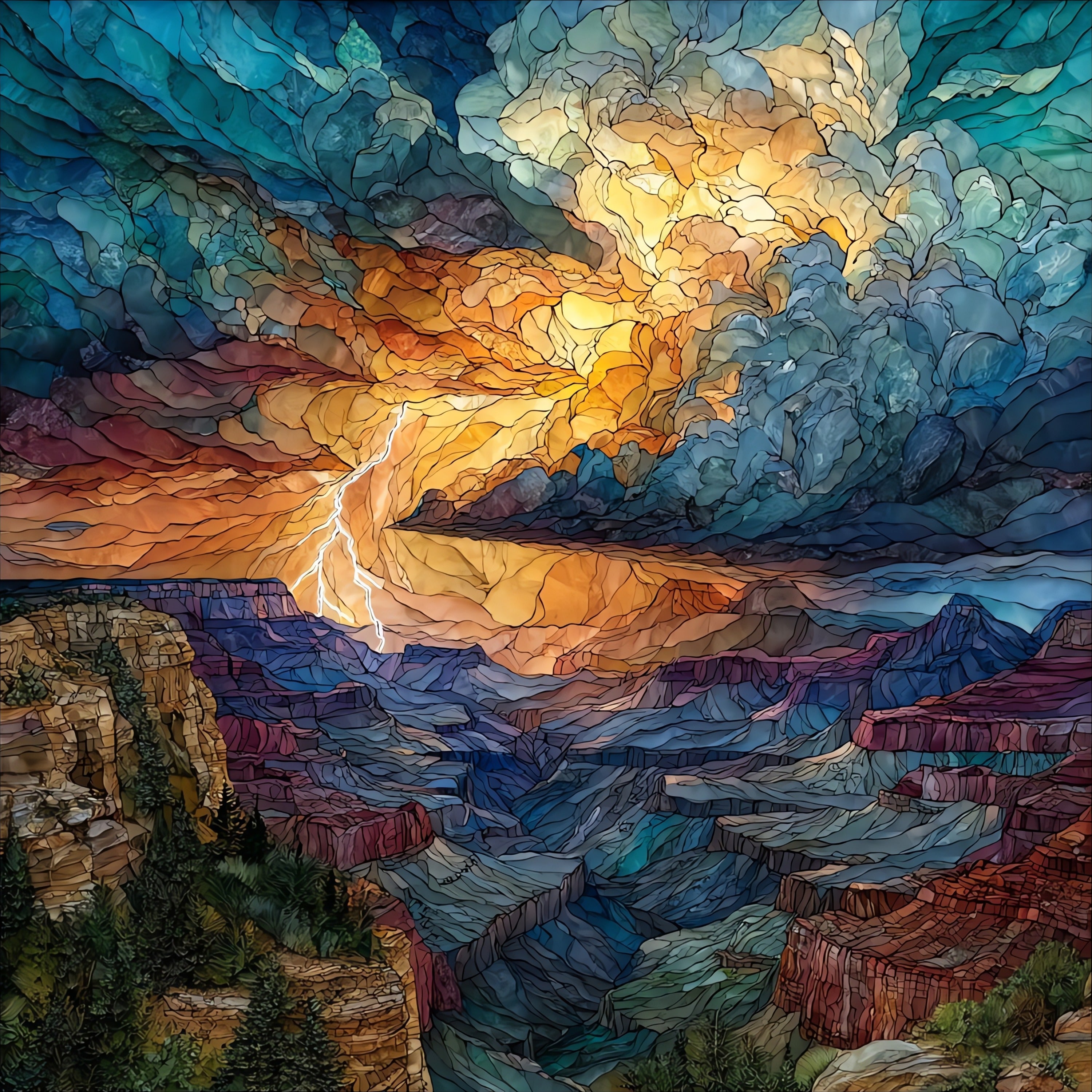 Grand Canyon — ceramic art tile