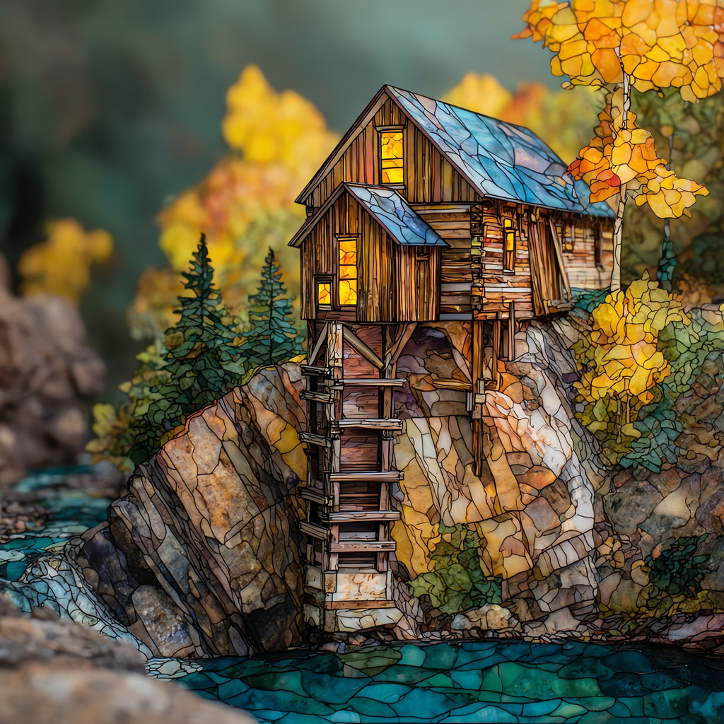 Crystal Mill at Marble Elk Range — ceramic art tile