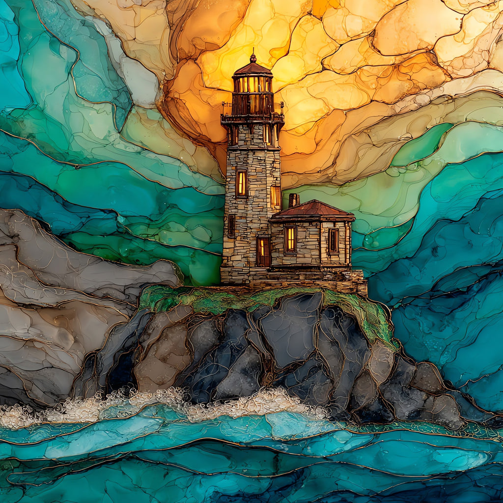 Point Sur Light Station — ceramic art tile