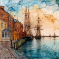 the Annapolis colonial dock — ceramic art tile
