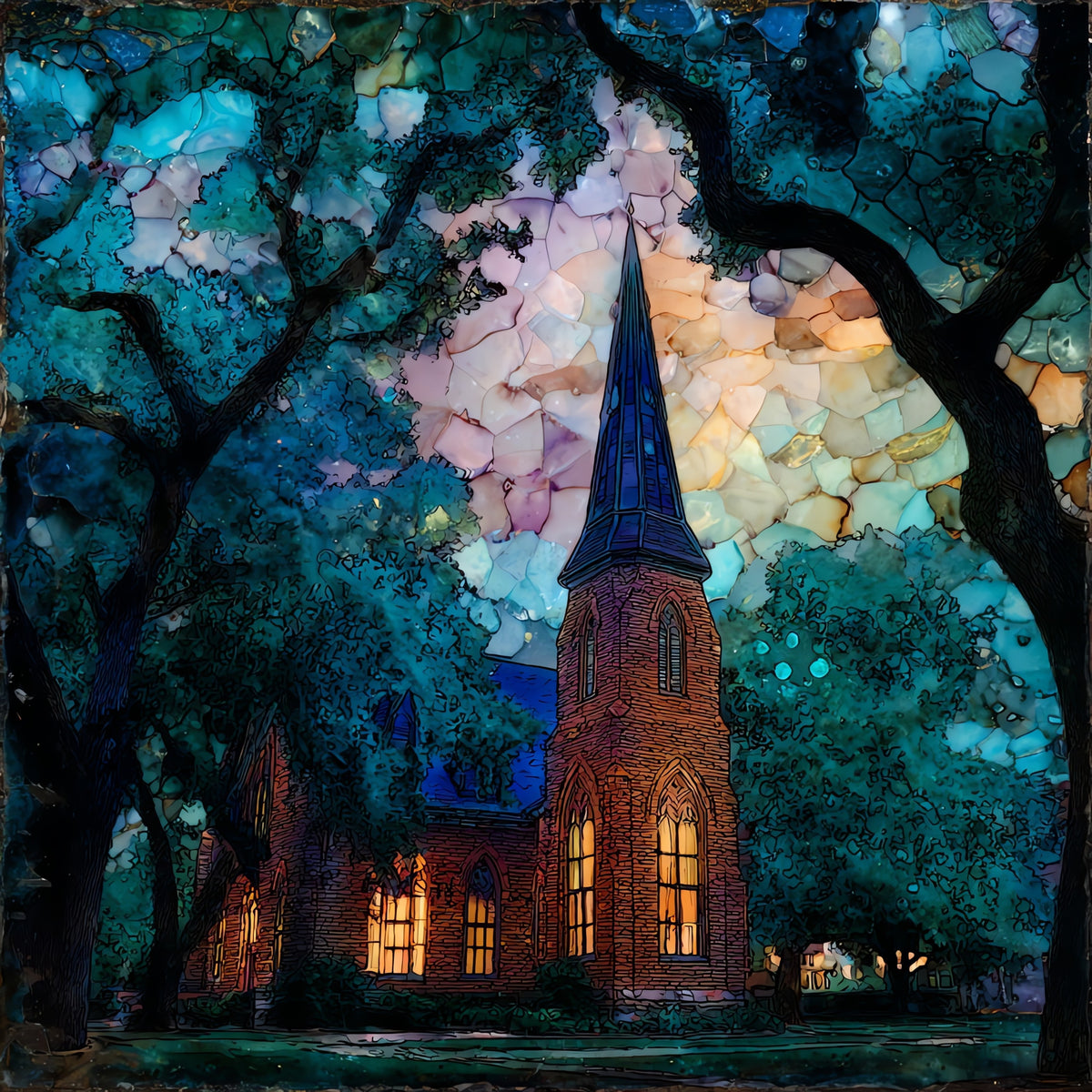 Tougaloo College Woodworth Chapel — ceramic art tile
