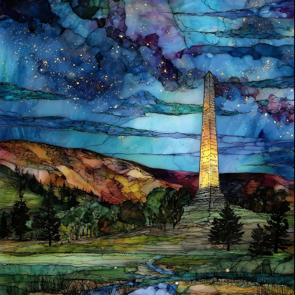 the Bennington Battle Monument — ceramic art tile