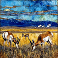 pronghorn on the Plains — ceramic art tile