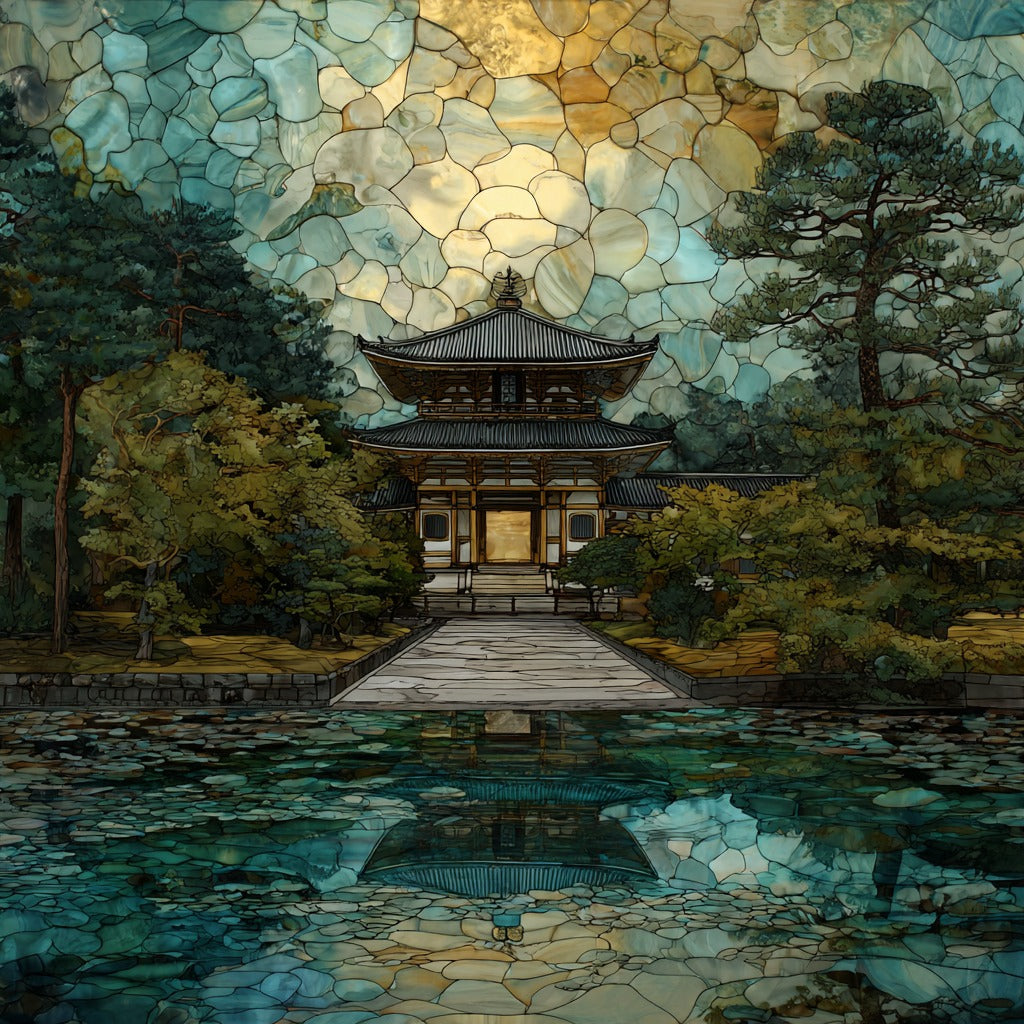 Saga Daikakuji Shingon Temple — ceramic art tile