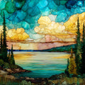 Houghton Lake — ceramic art tile
