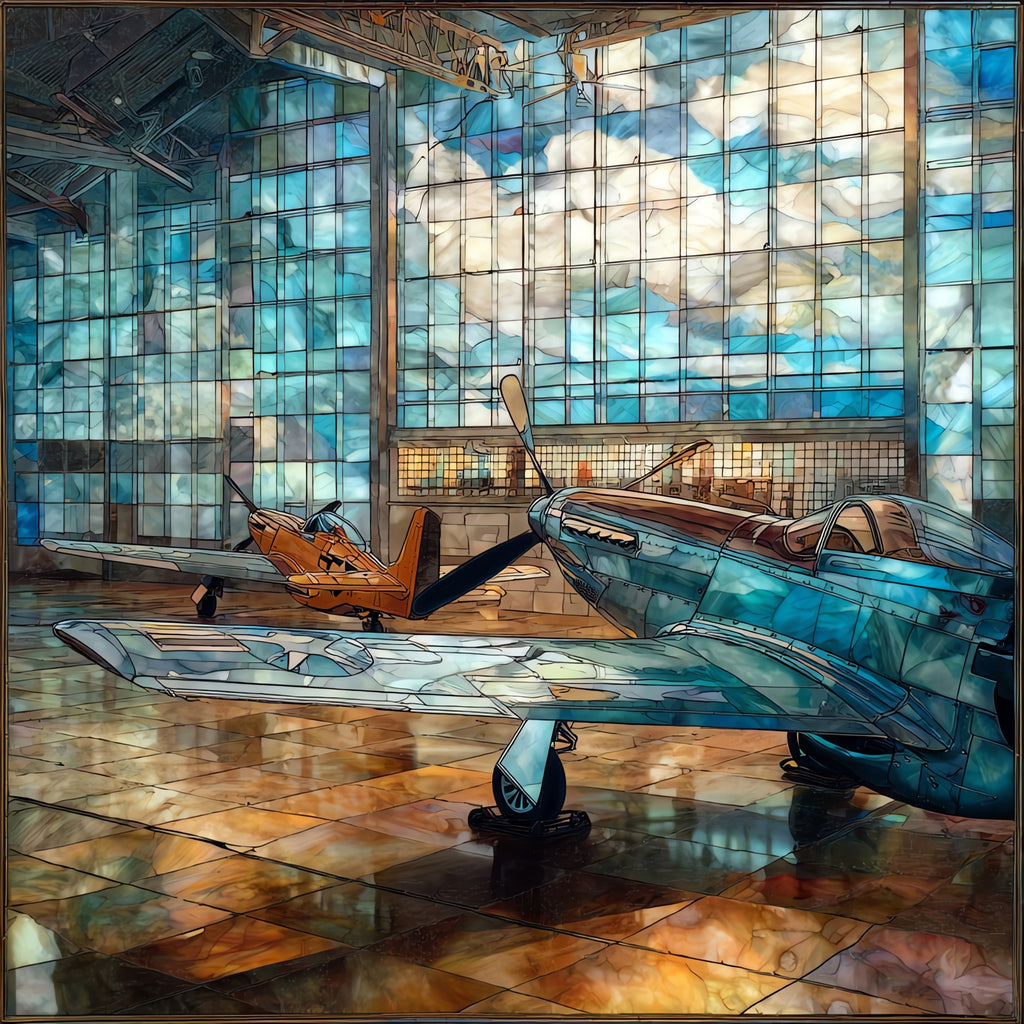 the New England Air Museum — ceramic art tile
