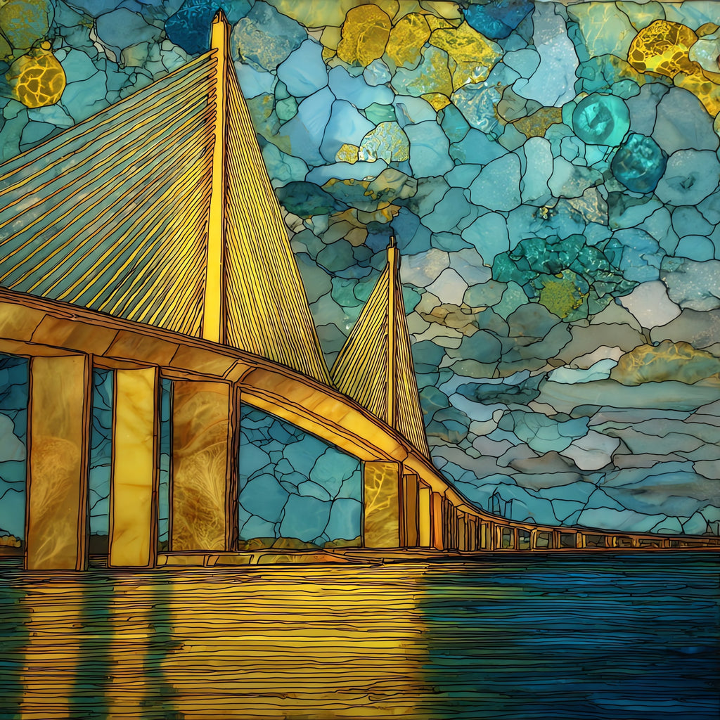 Causeway to Sanibel — ceramic art tile