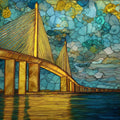 Causeway to Sanibel — ceramic art tile