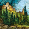 the Bear Lodge Mountains — ceramic art tile